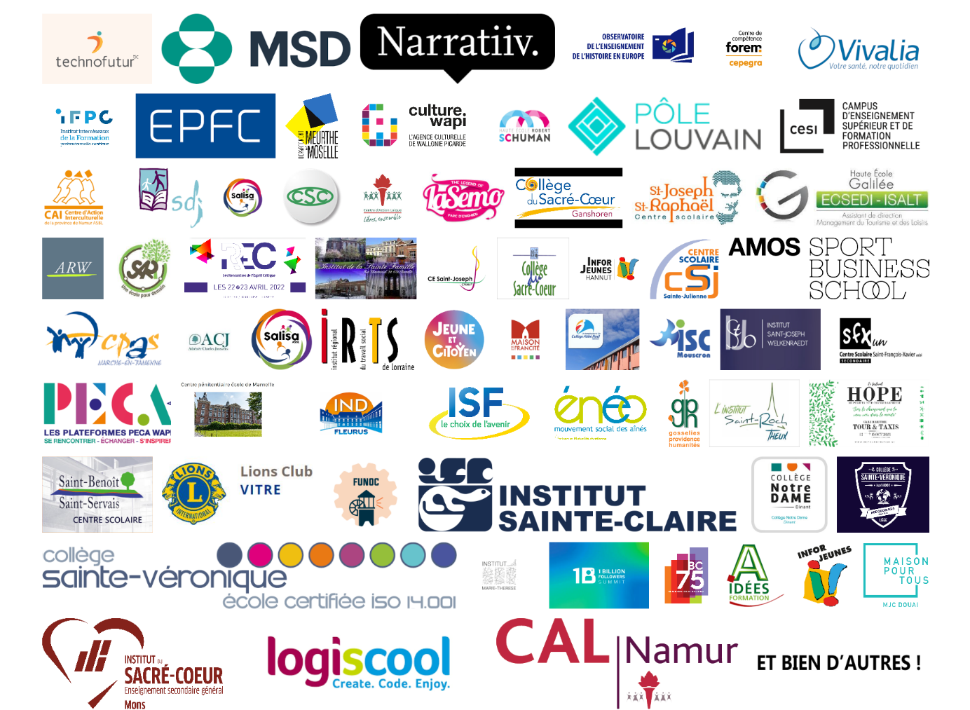 Références de Vincent Flibustier : établissements scolaires, associations, administrations et entreprises.