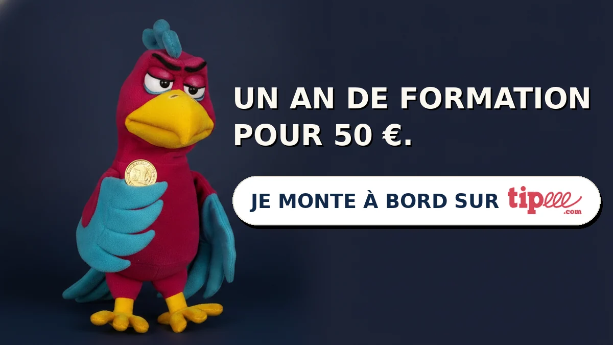 Un an de formation pour 50 €. Je monte à bord sur Tipeee
